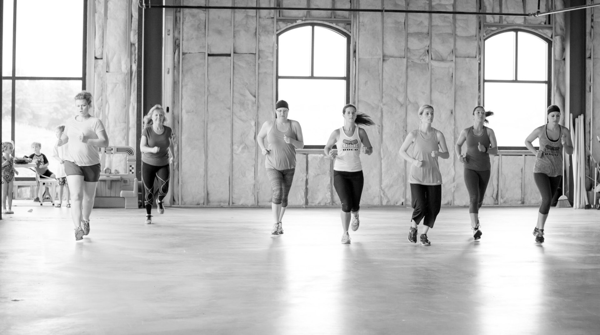BCC members running during a camp session